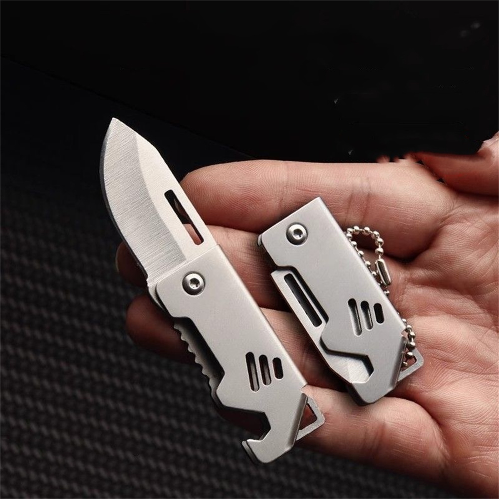 Edc Everyday Carry Knives - Chaveiro de faca dobrável portátil, aço