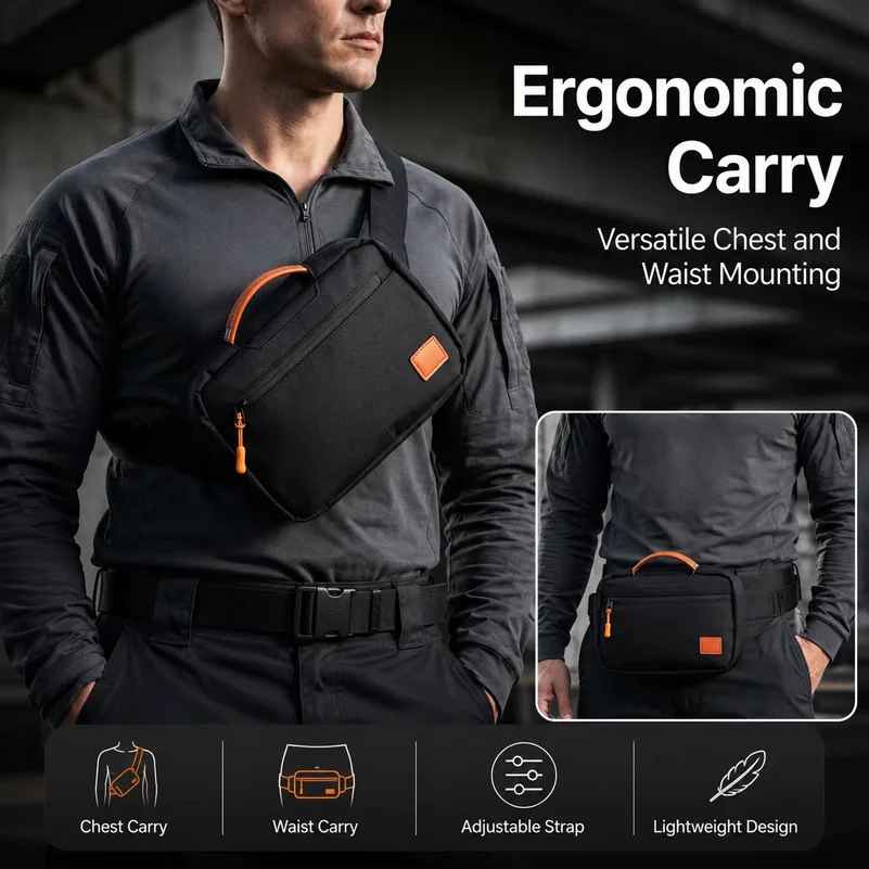 Bolsa Tática Magnética de Aces - Edc Concealed Carry Sling Bag avaliação e preço