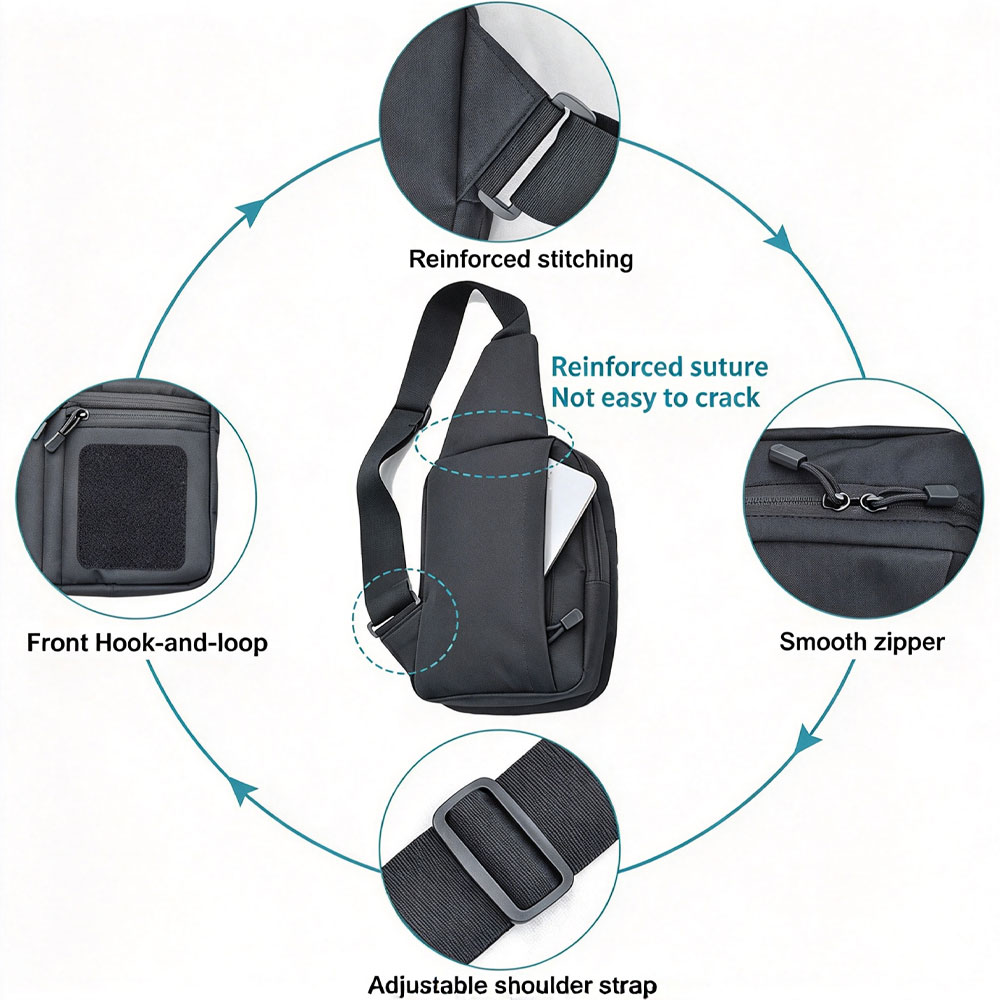 Bolsa tática de ombro para pis - Edc Concealed Carry Sling Bag avaliação e preço